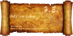 Héra Edna névjegykártya